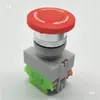 Interruptor Pulsador de Parada de Emergencia Cabeza de Hongo 22mm Rojo Y090 LAY37-11ZS con Bloqueo Automático Uno Abierto Uno Cerrado