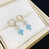 Pendientes de hebilla de lujo, ligeros, delicados y de alta calidad con diseño de mariposa de cristal de Corea del Sur