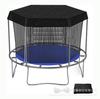 Cubierta de Lona Redonda para Cama Elástica de Exterior, Cubierta Protectora Impermeable y Resistente a los Rayos UV para Cúpula de Carpa, Tela Oxford Negra