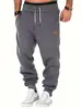 2024 Temu Novas Calças de Moletom Grossas de Outono e Inverno Europeias e Americanas Calças Esportivas Leggings Calças Esportivas para Fitness Masculino