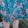 Falda por encima de la rodilla de estilo occidental de manga corta de verano para madres, vestido de verano de longitud media para mujeres de mediana edad, ropa fina para mujeres de mediana edad y mayores