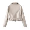 Comercio Exterior de Amazon Ropa para Mujer Nuevo Estilo Otoño Diseño Europeo y Americano Chaqueta de Cuero de Motociclista 4341826 822