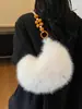 Yaozi 2026 bolso de felpa de moda para principios de otoño, bolso de hombro de gran capacidad, bolso de felpa para debajo del brazo, bolso con forma de dumpling