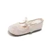 Sapatos de Princesa de Renda Respiráveis de Verão para Crianças Sola Macia Leve Laço para Menina Boca Rasa Finos Versáteis Sapatos Individuais