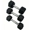 Mancuernas hexagonales recubiertas para fitness en casa, adecuadas para hombres y mujeres, hierro fundido sólido, hierro puro, mancuernas de peso completo para entrenamientos en casa