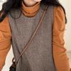 Camiseta interior de cuello alto medio Lehu estilo maduro ligero amigable con la piel para mujer 2023 Nuevo estilo de invierno top con diseño de manga abullonada 6307