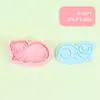 Molde para Galletas 3D Serie Animales Realista DIY Diseño de Tipo Prensa Tridimensional Cortador Estampador de Galletas