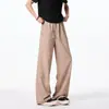 Pantalones casuales con diseño tie-dye, holgados, pierna ancha, marca de moda, rebelde, guapo, moderno, versátil, con caída, cómodos, pantalones largos, cintura elástica, pantalones para hombre