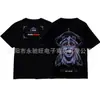 Top de manga corta Harajuku Retro Y2k para hombre y mujer Camiseta con estampado largo de patrón Hip-hop Top de algodón Top de manga corta