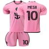 2425 Miami Número de Casa 10 Camiseta de Fútbol de Messi 9 Camiseta de Suárez Conjunto Rosa Camiseta de Fútbol de Moda