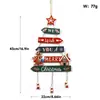 Decoración de letrero de madera navideño de Amazon transfronterizo, letrero redondo, colgante de madera de puerta de Papá Noel y muñeco de nieve