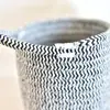 Cesta Tecida de Fio de Algodão Estilo Nórdico Simples Miaowu Cesta de Corda de Algodão Cesta de Armazenamento de Mesa Mini Balde de Armazenamento de Cosméticos Orelha Única