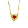 Nuevo collar de oro vietnamita marea nacional circón rojo amor cadena clavícula para mujer sensación de alta gama por mucho tiempo no se desvanece primera joyería