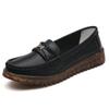 Zapatos de Otoño e Invierno Tallas Grandes para Mujer Zapatos Planos Antideslizantes Punta Redonda Zapatos para Mamás Zapatos Tipo Frijol Antideslizantes Slip-on Zapatos para Mamás Mujer