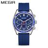 Reloj Megir para hombre, de gran venta transfronteriza, multifunción, cronometrador, resistente al agua, esfera grande, deportivo, 8105