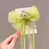 Presilha de Cabelo com Laço de Fita Estilo Antigo de Princesinha Menininha Dinastia Han Acessórios de Cabelo Doces Borla de Chiffon Presilha de Cabelo Estilo Antigo
