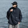 Ropa de protección solar estilo americano para hombre, chaqueta fina de seda de hielo de verano, transpirable, de marca moderna, ropa de protección solar para pesca, ropa deportiva para exteriores.