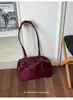 Bolsa Boston de nylon estilo coreano, bolsa tote acolchoada moderna e leve, bolsa de ombro casual de grande capacidade para o dia a dia de mulheres