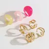 Anillo de Articulación Curva Irregular Simple Transfronterizo Europeo y Americano Anillo Metálico de Moda Accesorios para Mano de Mujer