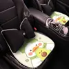 Cojín para Asiento de Coche Verano Seda de Hielo Funda para Asiento Casual Dibujos Animados Cojín de Asiento de Medio Paquete Cuadros Antideslizante Transpirable Cojín para Asiento Trasero