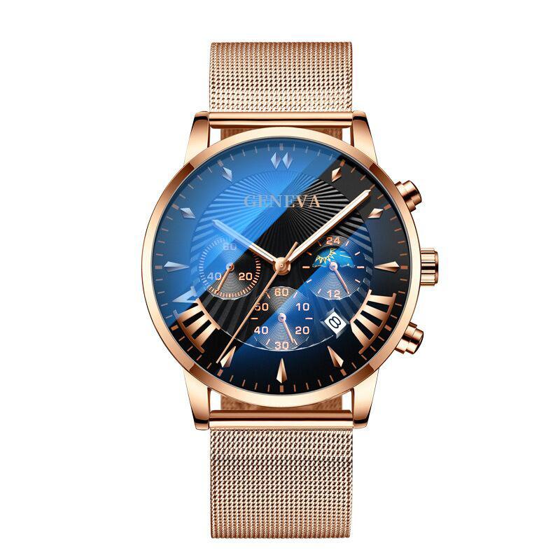 玫金网带玫金壳黑面玫金刻度