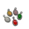 Venta Directa de Fábrica de Calcedonia Natural Ágata de Calcedonia de Alta Calidad Colgante Incrustado Colgante de Collar para Clavícula