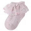 Calcetines para Bebé Primavera y Otoño Algodón Peinado Encaje Niñas Verano Delgados Bebé Calcetines de Baile Princesa Calcetines de Encaje Doble Capa Grandes