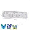 Molde de silicona para llavero con colgante de mariposa de amor, de tres piezas y seis piezas, de resina epoxi de cristal, venta al por mayor