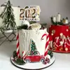 Copyright Ins-Style 2027 Decoração de Bolo Acrílica de Ano Novo Feliz Ano Novo Topper de Bolo de Véspera de Ano Novo Suprimentos para Festa