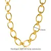 Estilo Ins europeo y americano joyería de acero inoxidable galvanizado oro de 18 quilates cadena gruesa Joker simple no se decolora collar pulsera venta al por mayor
