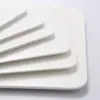 Bandeja plana blanca pura plato rectangular creativo para sushi plato para pasteles plato de postre de cerámica plato para comida japonesa y occidental