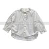 Estilo coreano do outono das crianças nova jaqueta para meninos e meninas bebê irregular cor sólida simples atmosférica solta camisa larga