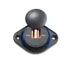 Cargador USB para Coche de Autobús Público Modificado de Stock Transfronterizo Ovalado Plano con Tapa Deslizante Forma de Barco 3.1A Qc3.0