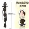 Trenzas Postizas para Mujer, Trenzas de Burbuja Linterna Dulces y Geniales, Lazos de Clip, Coletas de Cabello Artificial Natural, Botones de Flor, Trenzas
