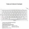 Teclado Bluetooth X5 Adequado para iPad Celular Tablet Notebook Teclado Sem Fio Portátil para Escritório Russo Tailandês Coreano