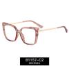 81157 montura de gafas de nueva moda degradada TR90 protección ocular contra la luz azul para mujer se puede equipar con gafas miopes fotocromáticas