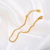 Pulsera sencilla estilo coreano directa de fábrica pulsera chapada en oro pulsera simple exquisita para niñas novias cadena desnuda simple venta al por mayor