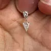 "Qinghe Mingyue" Pendientes de Borla con Diamantes Brillantes de Rombo Francés, Simples, Compactos, Lujo Accesible, Pendientes de Estilo de Gama Alta y Genial