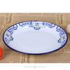 Plato Grueso de Esmalte Jixiang Ruyi Plato Sopa Doméstico Plato para Entremeses Fríos Plato Plano para Barbacoa de Restaurante Nostálgico Vajilla Estilo Antiguo Redondo
