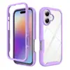 Capa de celular Apple 17 Air compatível com fronteiras, acabamento fosco, com protetor de tela, capa de celular magnética transparente dois em um anti-queda