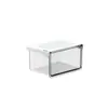 Caja de almacenamiento tipo cajón debajo del gabinete del espejo, organizador de cosméticos para baño, estante transparente para hisopos desmaquillantes y labiales