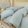 Conjunto de Roupa de Cama Quatro Peças Estilo Nórdico Transfronteiriço Lavado Conjunto de Três Peças Lençol 1.5m/1.8m Conjunto de Quatro Peças Estilo Resistente a Manchas para Dormitório
