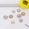 Acessórios Metálicos Estilo Coreano Prato de Flor de Diamante Fivela de Diamante Cor K Branco/Fundo Dourado Kc Fivela de Diamante Liga Acessórios para Joias de Diamante DIY