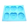 Nuevo molde de silicona para jabón 6 piezas molde para pastel con forma de rosa herramienta para hornear molde para jabón DIY