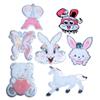 Peluche de Conejo de Dibujos Animados Lentejuelas Bordado Parche de Tela para Ropa Hecho a Mano Accesorios de Conejo para Bolsa de Niños Parche al por Mayor