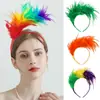 Diadema de plumas más vendida en Amazon, tocado festivo, accesorios para fiesta de carnaval, actuación, graduación, diadema colorida con decoración