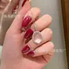 Venta al por mayor de fábrica pequeño rojo departamento natural agua espuma jade melocotón colgante s925 plata incrustado pequeño fresco diseño simple mujeres