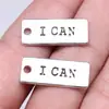 24X10Mm 2g Multicor Acessórios para Joias DIY Pingente de Etiqueta com Letra I em Inglês
