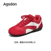 Zapatillas de entrenamiento Augushiden rojas para mujer, nuevo modelo de otoño 2026, suela blanda, zapatillas deportivas casuales para bádminton extremadamente elegantes