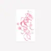 Adesivo de Tatuagem Medusa Tinta Rosa - Etéreo, Elegante, Suave, para Cintura Lateral e Costas, Único, À Prova d'Água, Adesivo de Longa Duração